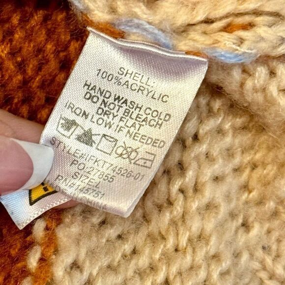 Fantastic Fawn Comfy Soft Striped V-Neck Lightweight Sweater Women’s Large - Picture 7 of 11